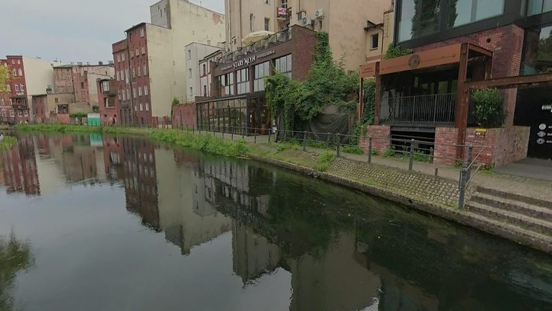 Kadr z filmu 360°: Wenecja Bydgoska i Wyspa Młyńska z lotu ptaka